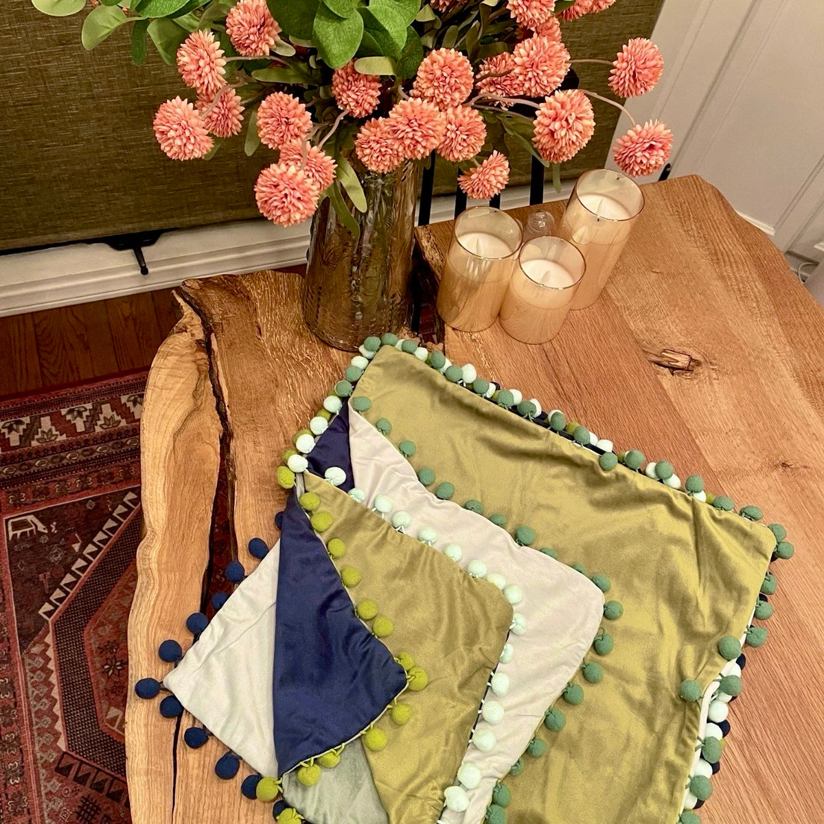 NEW Anthropologie (Set 4) Boho Velvet Throw Pillow Covers Cases Shams 18" x 18"