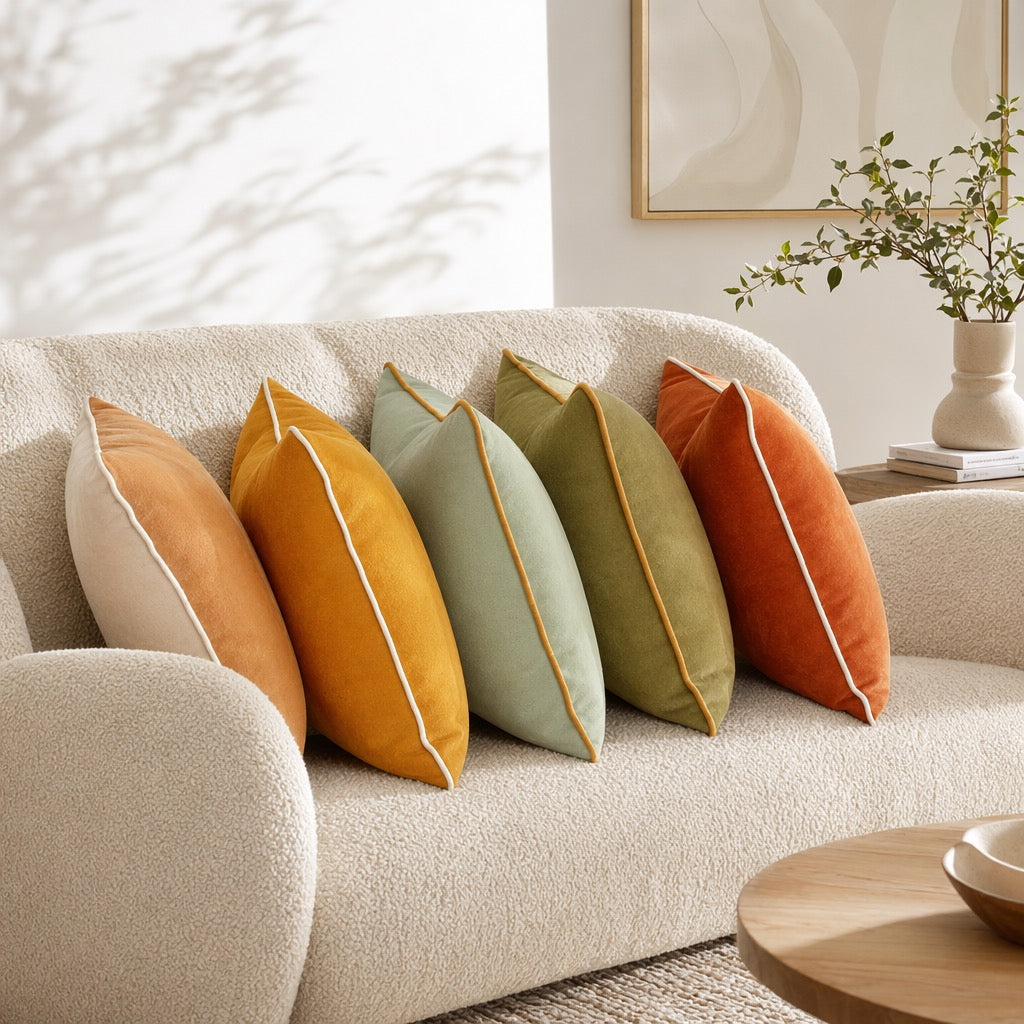 New Anthropologie (Set 4) Boho Velvet Throw Pillow Covers Cases Shams | 20 x 20