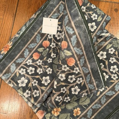 NEW Anthro Green Retro Floral Boho Washable Multicolor Area Rug Carpet - 5' x 7'