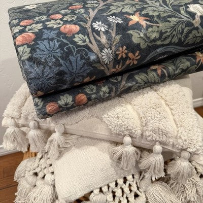 NEW Anthro Green Retro Floral Boho Washable Multicolor Area Rug Carpet - 5' x 7'