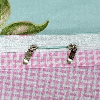 NEW Anthropologie Teal Blue Vintage Floral 100% Cotton Duvet Bedding & Sham Set