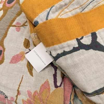 NEW Anthro Reversible Boho Bird Cotton Bedspread Blanket Quilt - Multiple Sizes