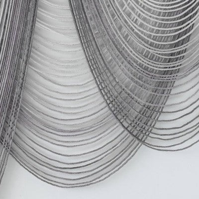 NEW Anthropologie XL Grey Dip Dyed Boho Tapestry Macrame Wall Hanging Art 82x46