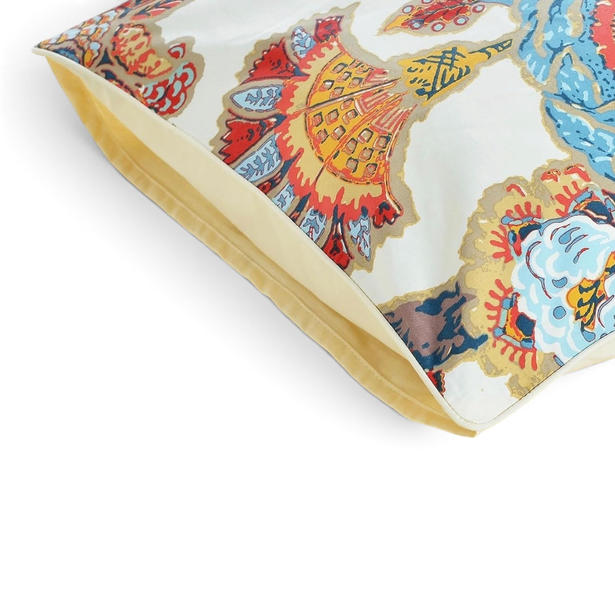 NEW Anthropologie Cream Red Cotton Queen / King Floral Bedding Duvet & Sham Set
