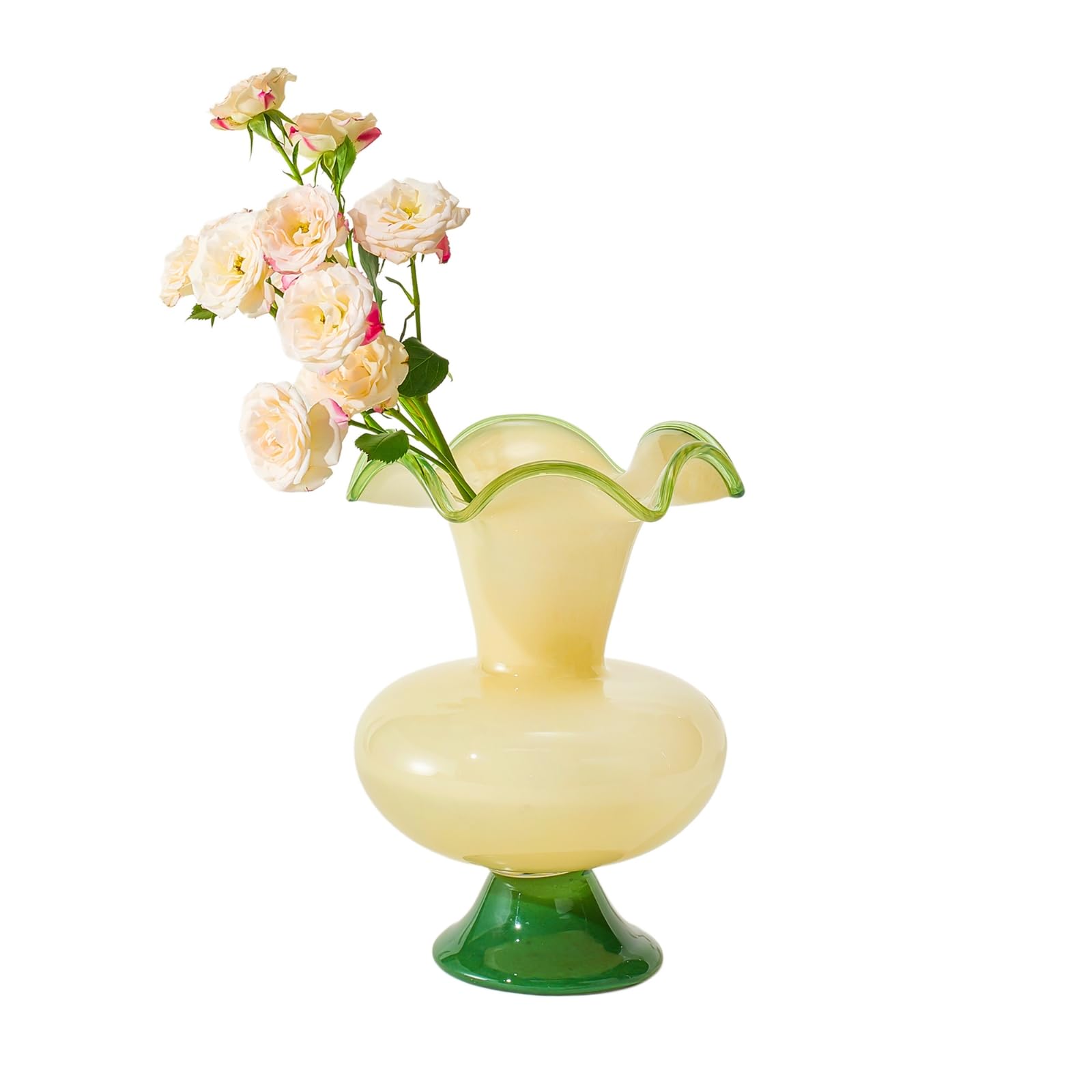Glass Meadow Hand-Blown Glass Flower Vase Décor - 11"