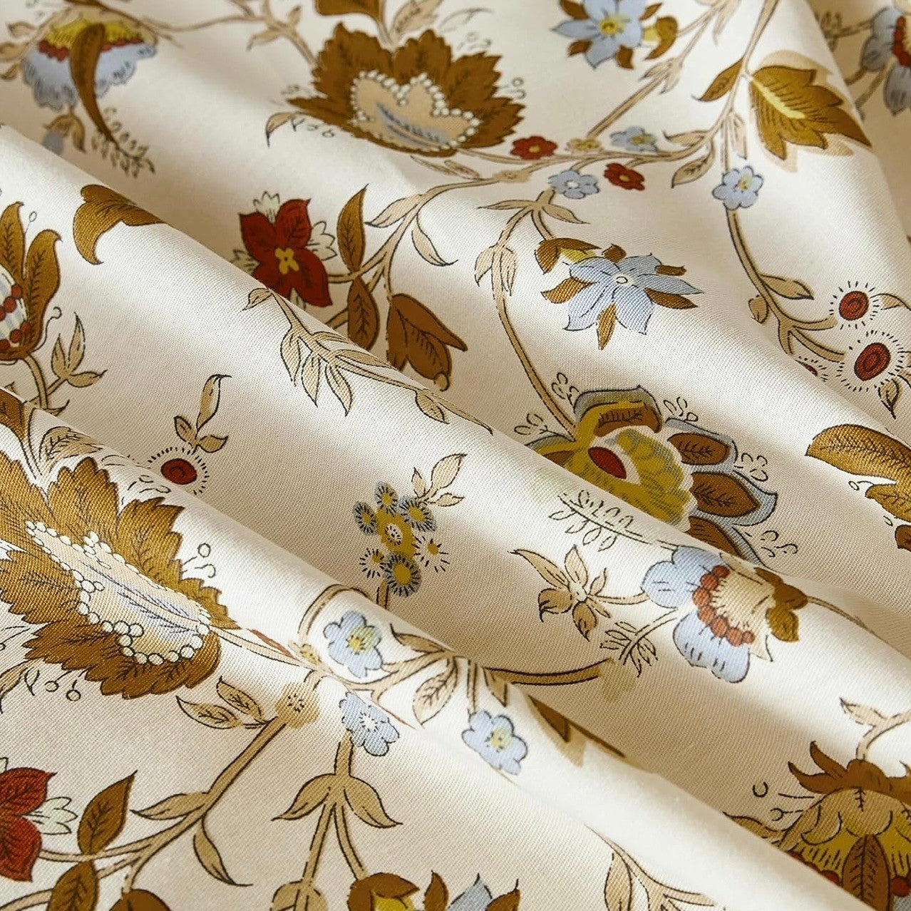 NEW Anthro Burnt Orange Vintage Queen / King Cotton Bedding Duvet & Sham Set