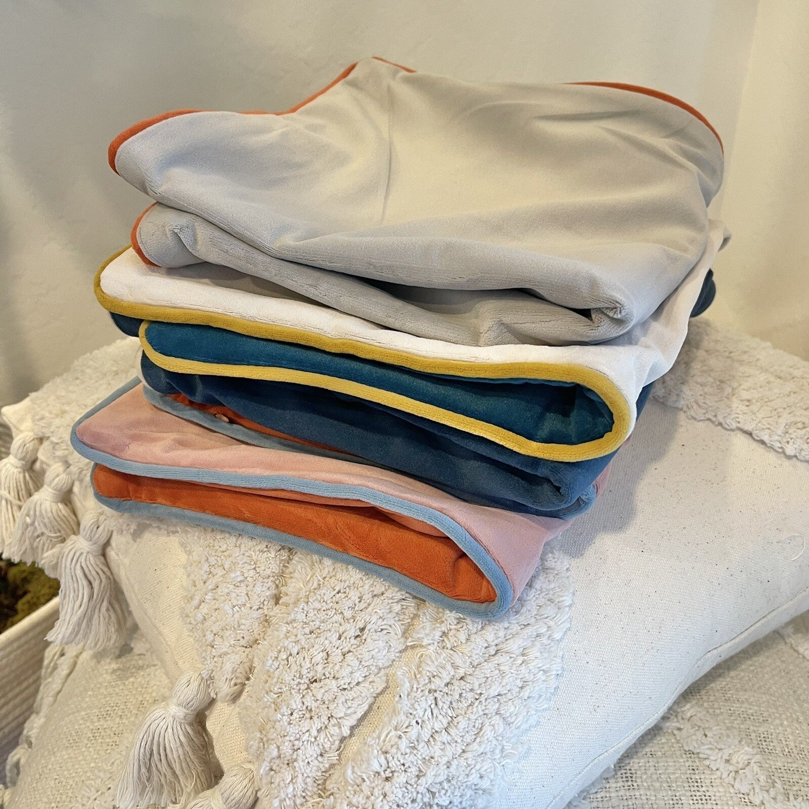 NEW Anthropologie (Set 4) Boho Velvet Throw Pillow Covers Cases Shams | 20 x 20