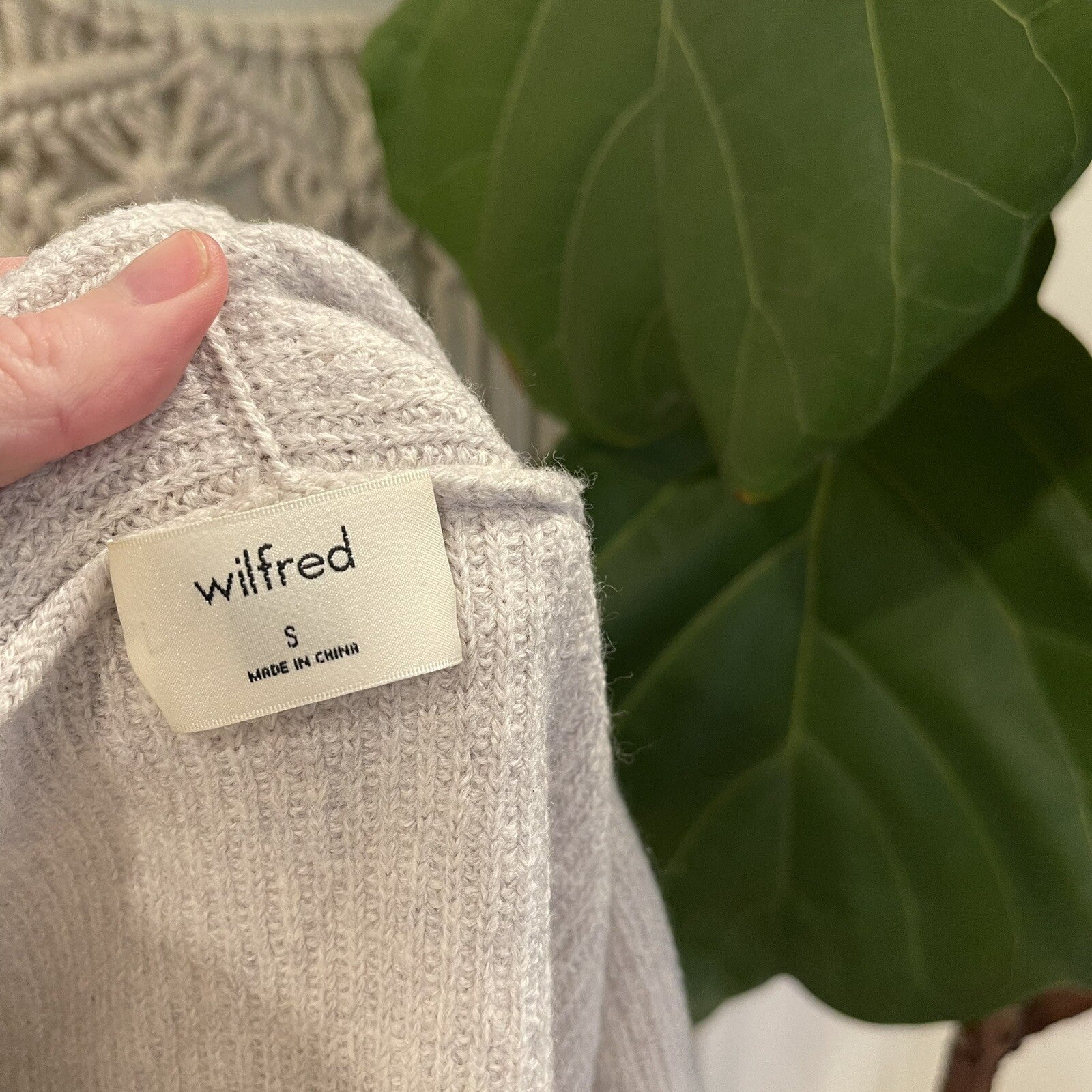 Wilfred Grey Wool Knit Sweater Vest Top Pockets Coat - Size Small (Worn Once)