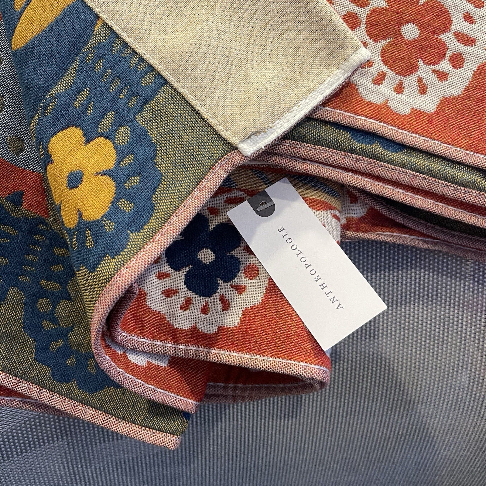 NEW Anthropologie XL Boho Floral Reversible Blanket Bedspread Quilt - 80" x 92"
