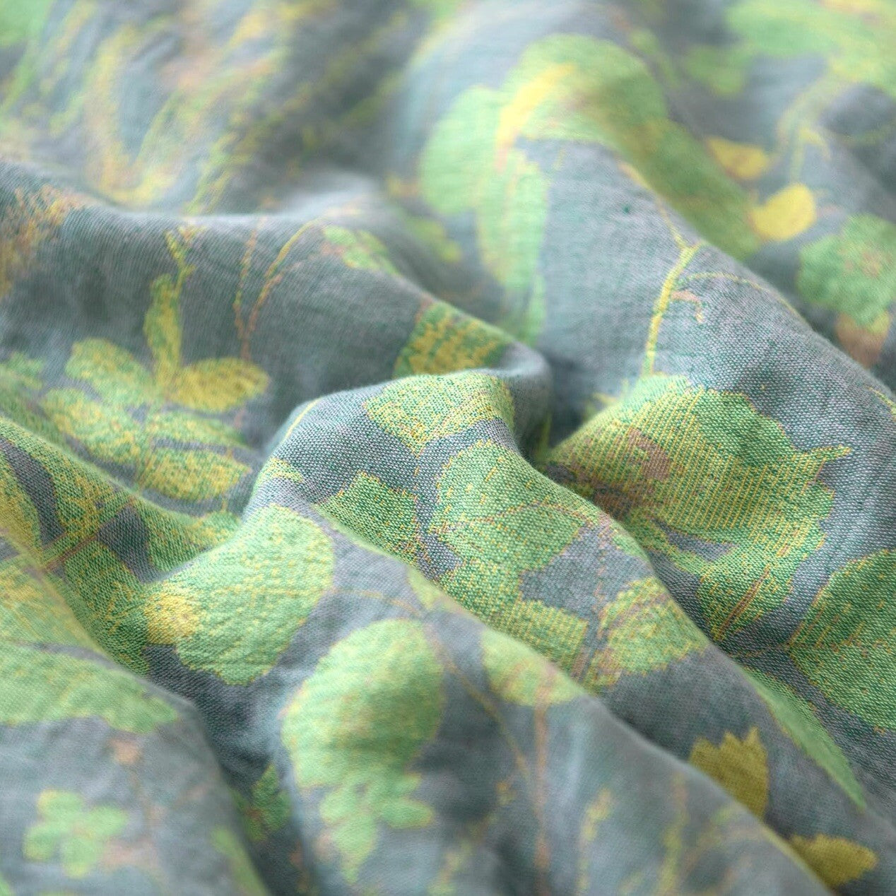 NEW Anthro Blue Green Floral Reversible King Size Bedspread Blanket Sham Set