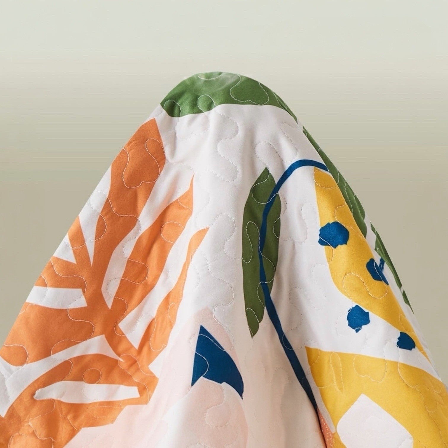 NEW Anthro Abstract Pattern Multicolor Boho Queen King Bedding Quilt & Sham Set