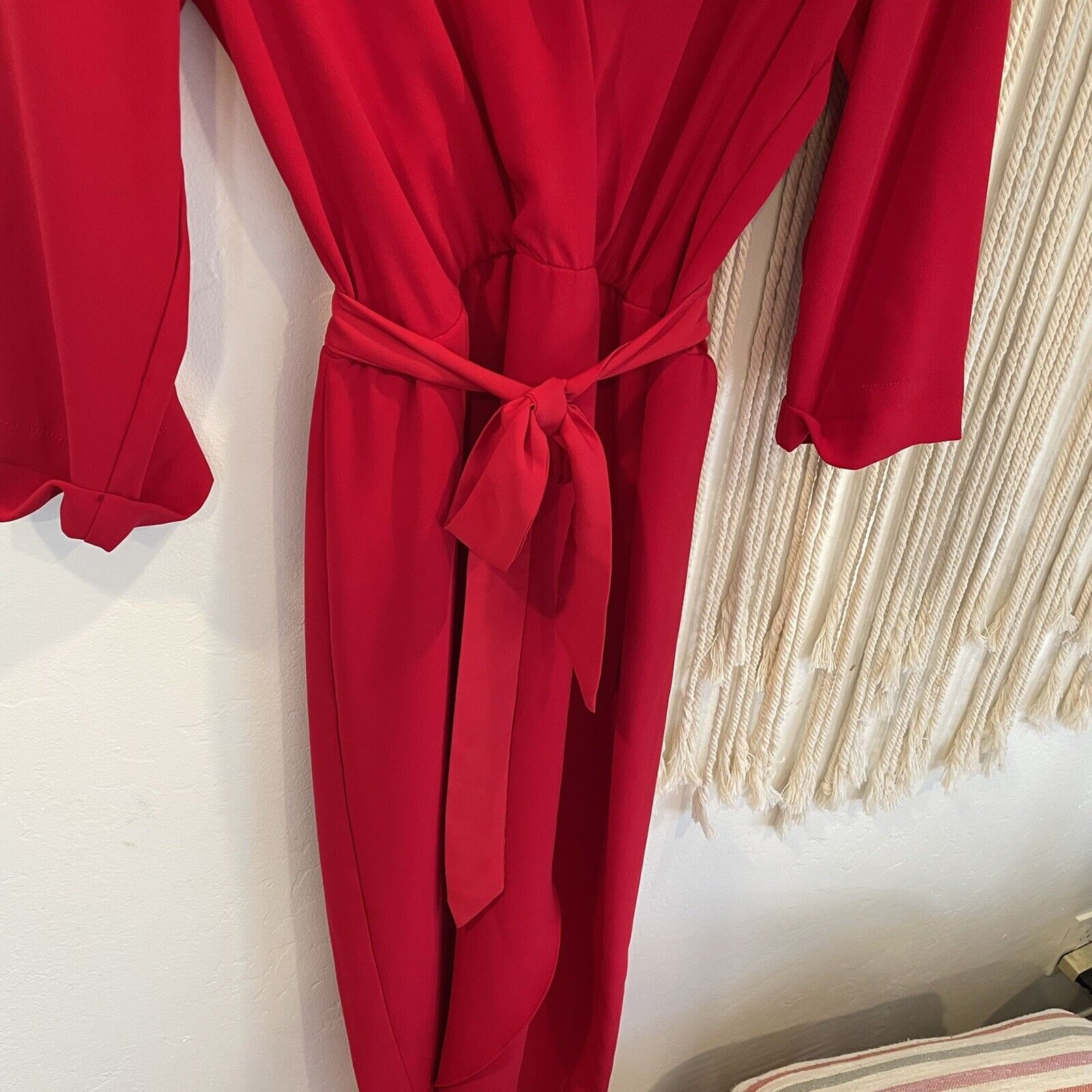 Amanda Uprichard Red Wrap Dress Gown | Size Small / 2 - 4 (Retail $340)