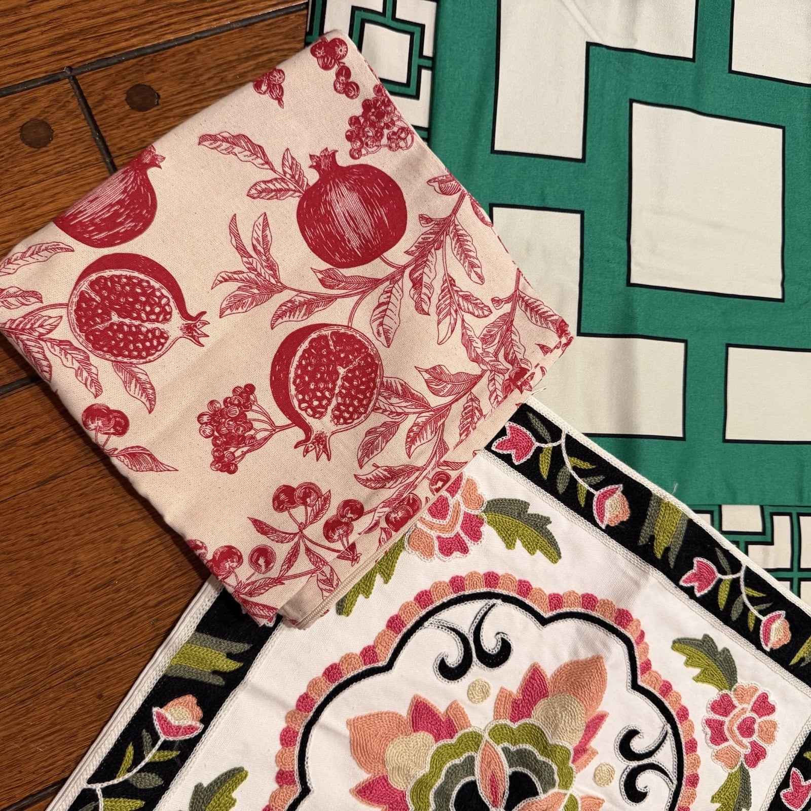 NEW West Elm (Set 4) Multicolor Geometric Boho Throw Pillow Cover Sham 20" & 16"