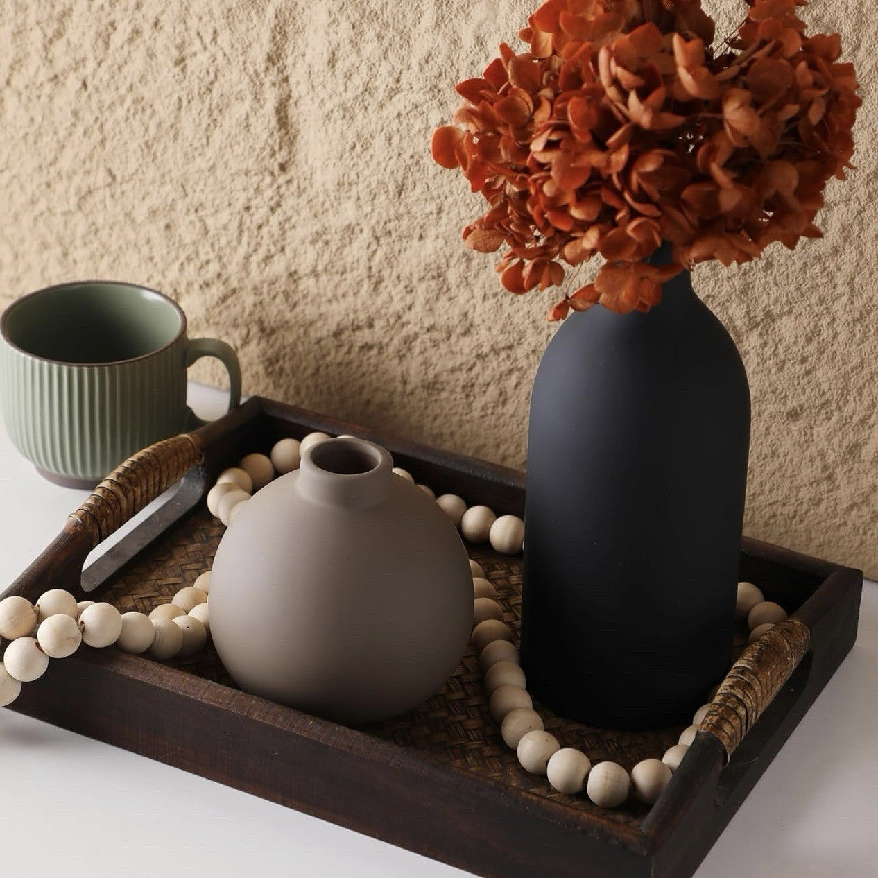 NEW West Elm Ceramic Multicolor Matte Boho Flower Vases (Set of 3) Home Decor