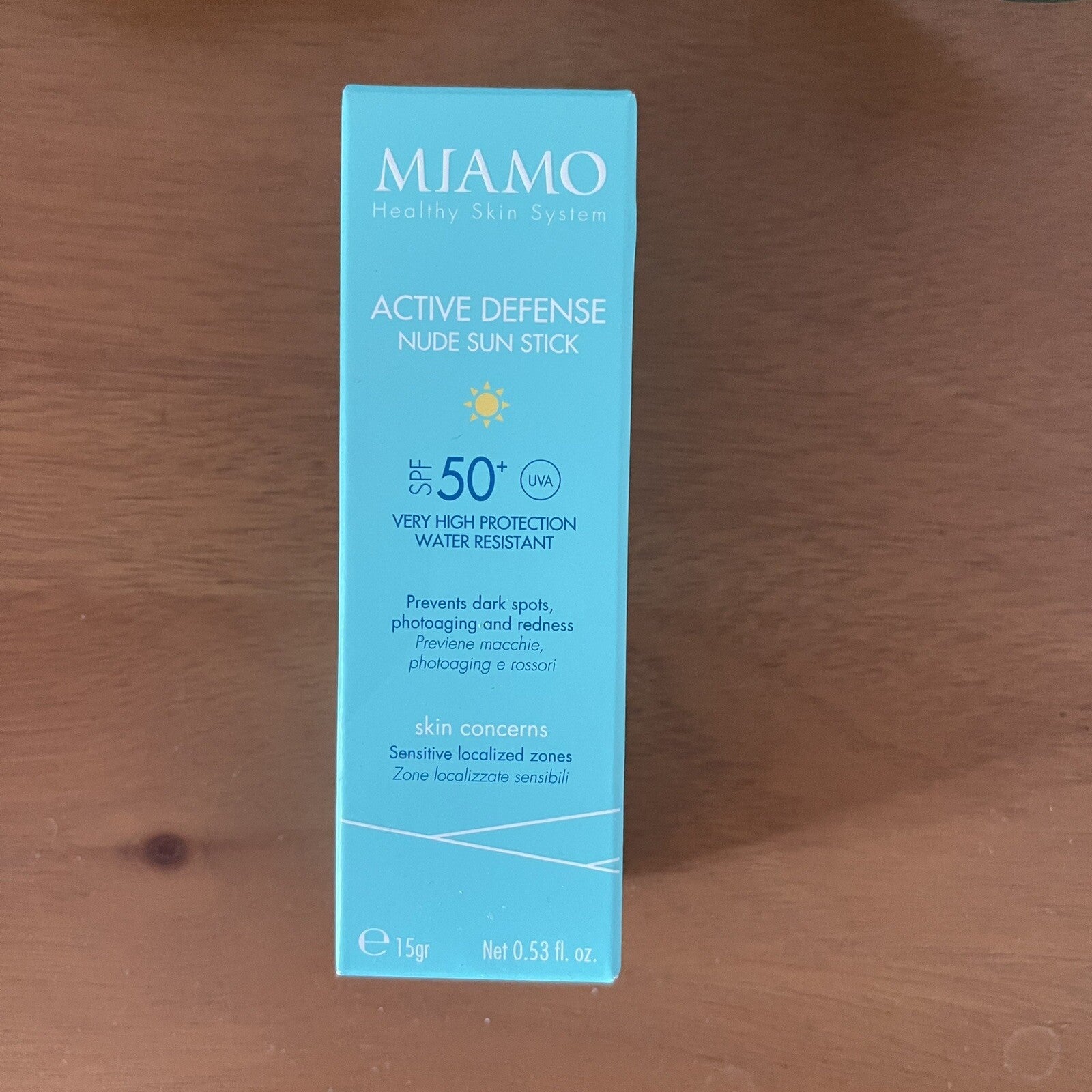 NEW Miamo Luxury Italian Sunscreen Skin Active Defense Nude Tinted Sun Stick 15g