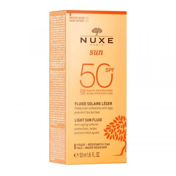 New NUXE Paris Luxury Sunscreen Sun Light Fluid High Protection SPF 50 - 50ml