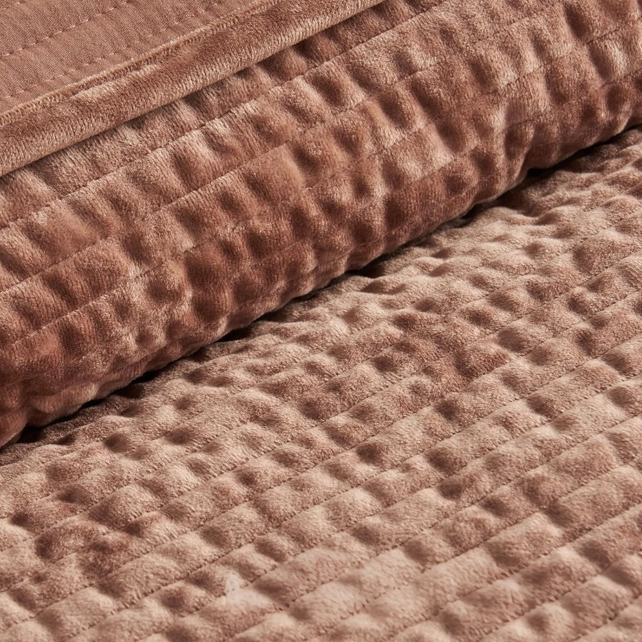 NEW West Elm Velvet Terracotta Clay Queen / King Bedding Comforter & Sham Set