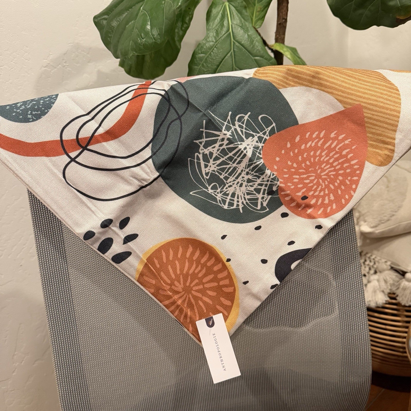 New Anthropologie (Set / 4) Boho Abstract Throw Pillow Cover Case Sham Set 18"