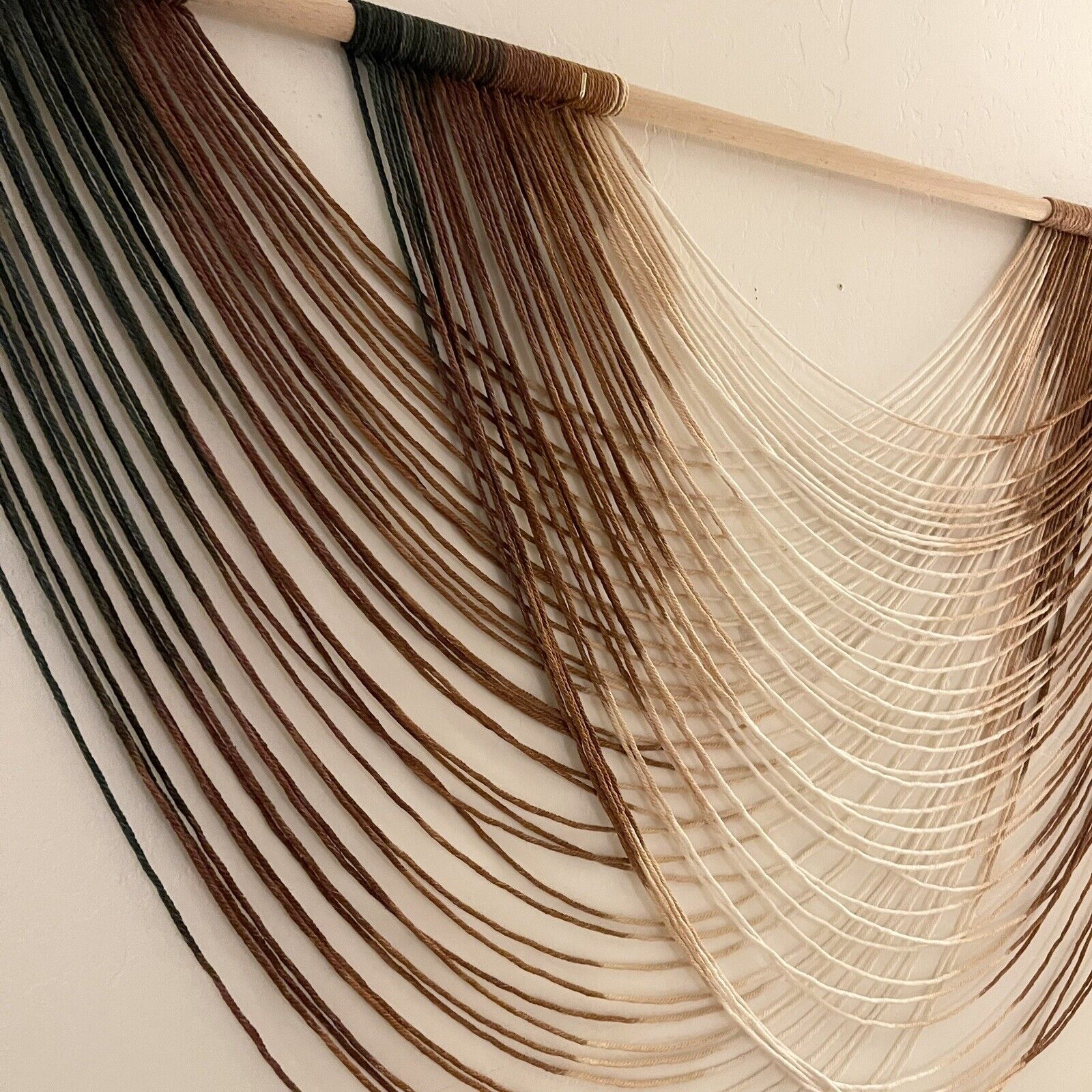NEW Anthropologie XL Boho Tapestry Macrame Woven Dyed Yarn Wall Hanging - 60" L