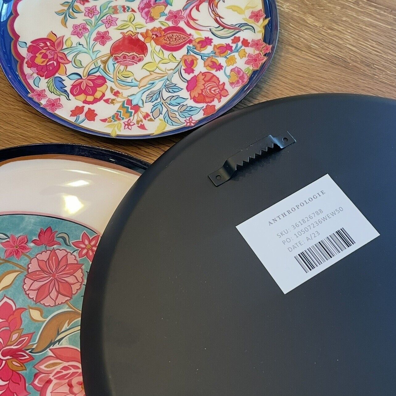 NEW Anthropologie XL Boho Metal Floral Wall Hanging Baskets Plates - Set of 5