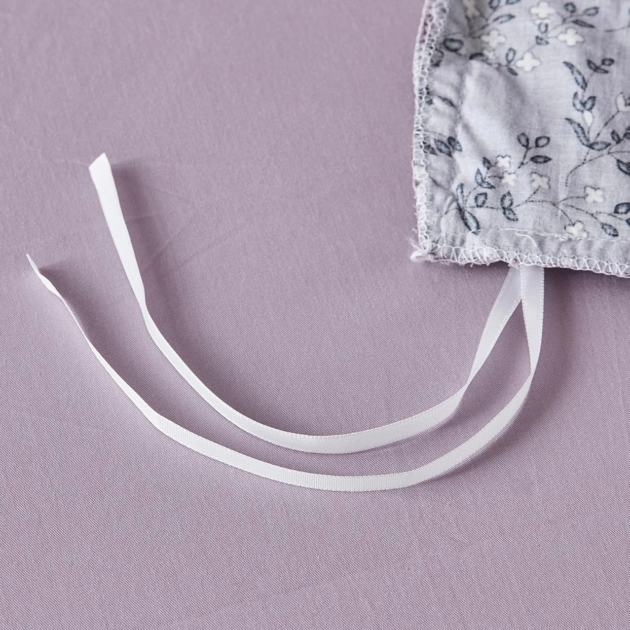 NEW Anthro Lavender Floral Ruffle Queen / King Cotton Bedding Duvet & Sham Set