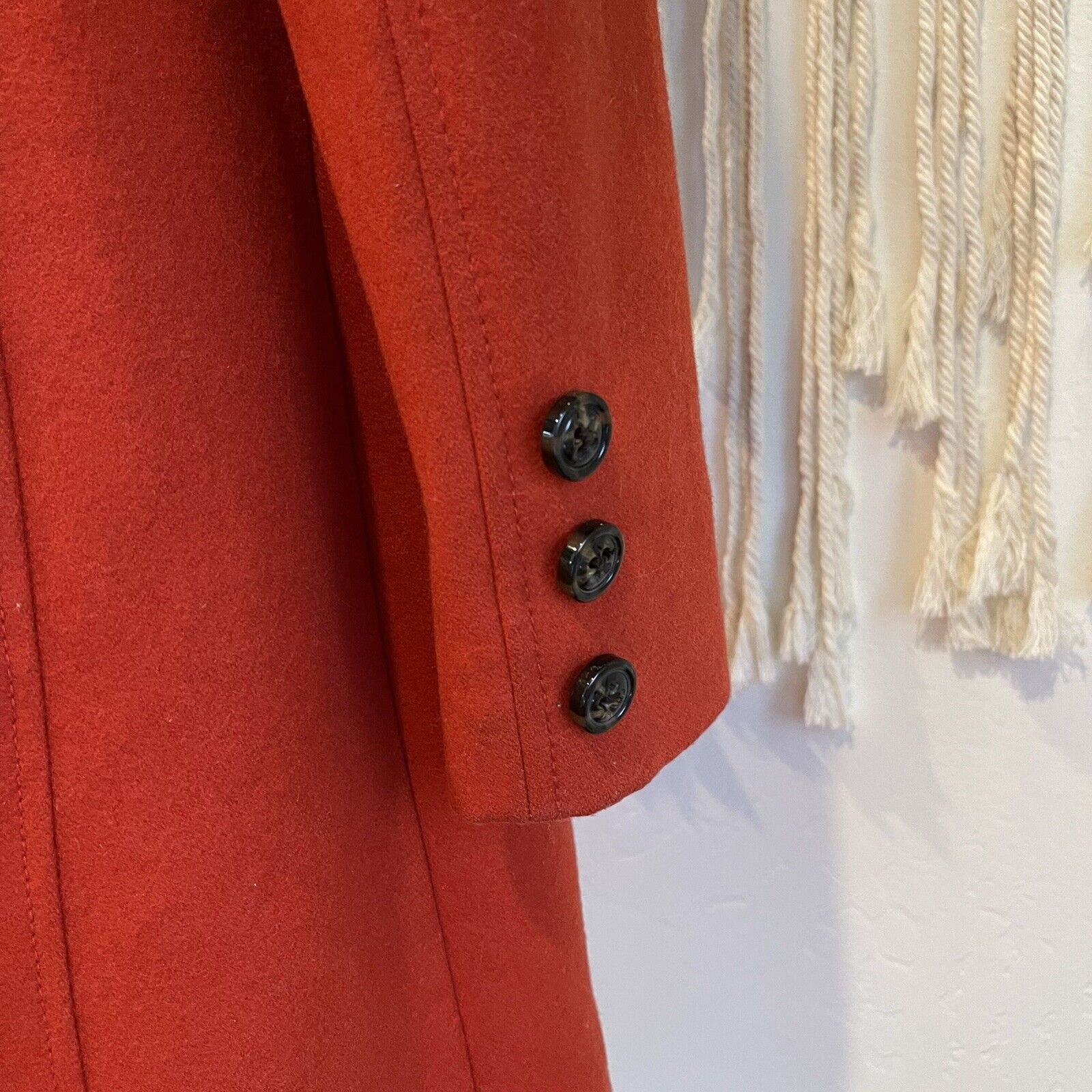 Victoria's Secret / Moda International Red Wool Trench Coat Jacket | Size Small