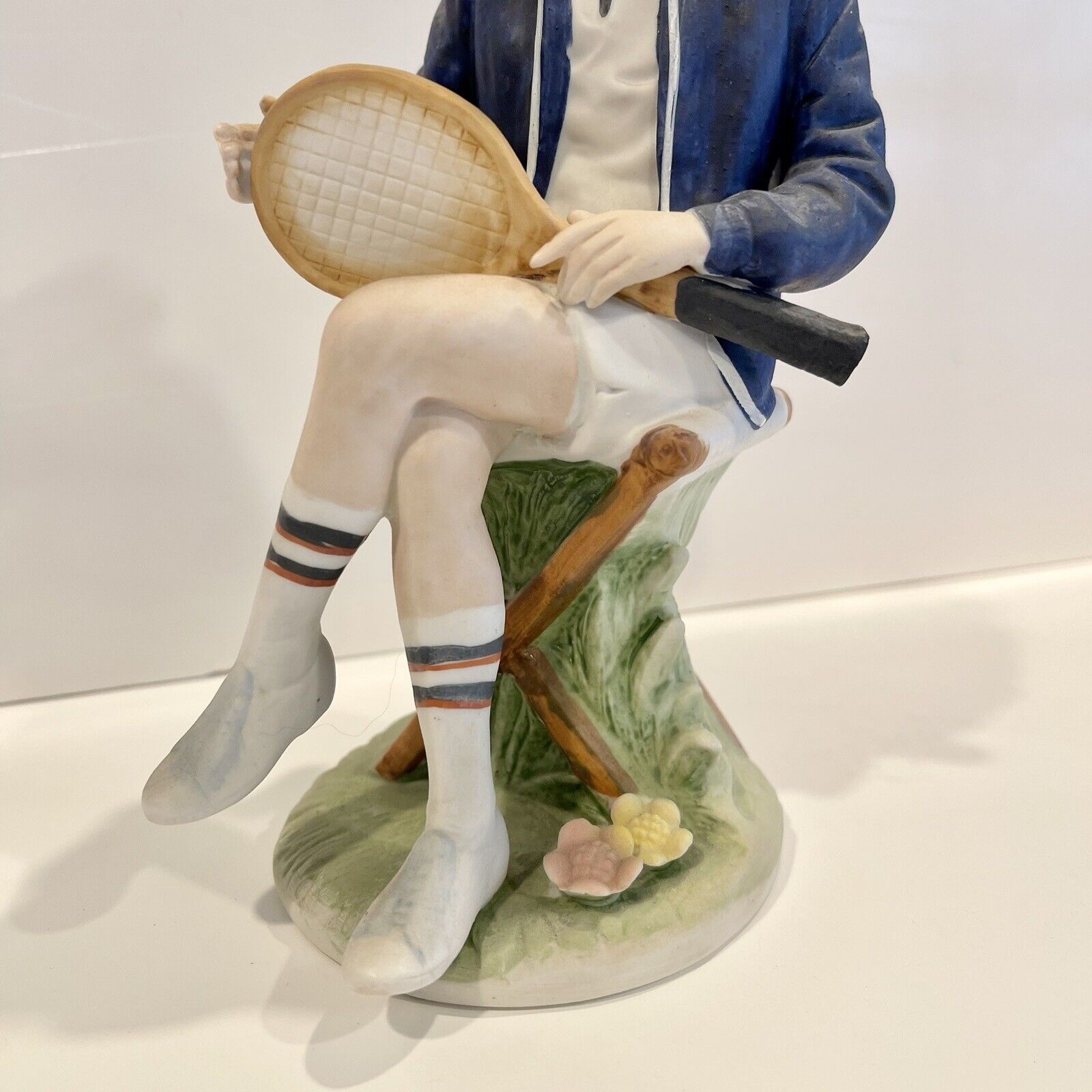 Vintage Lenwile China Ardalt Japan Hand Painted Male Tennis Player Figurine 7292