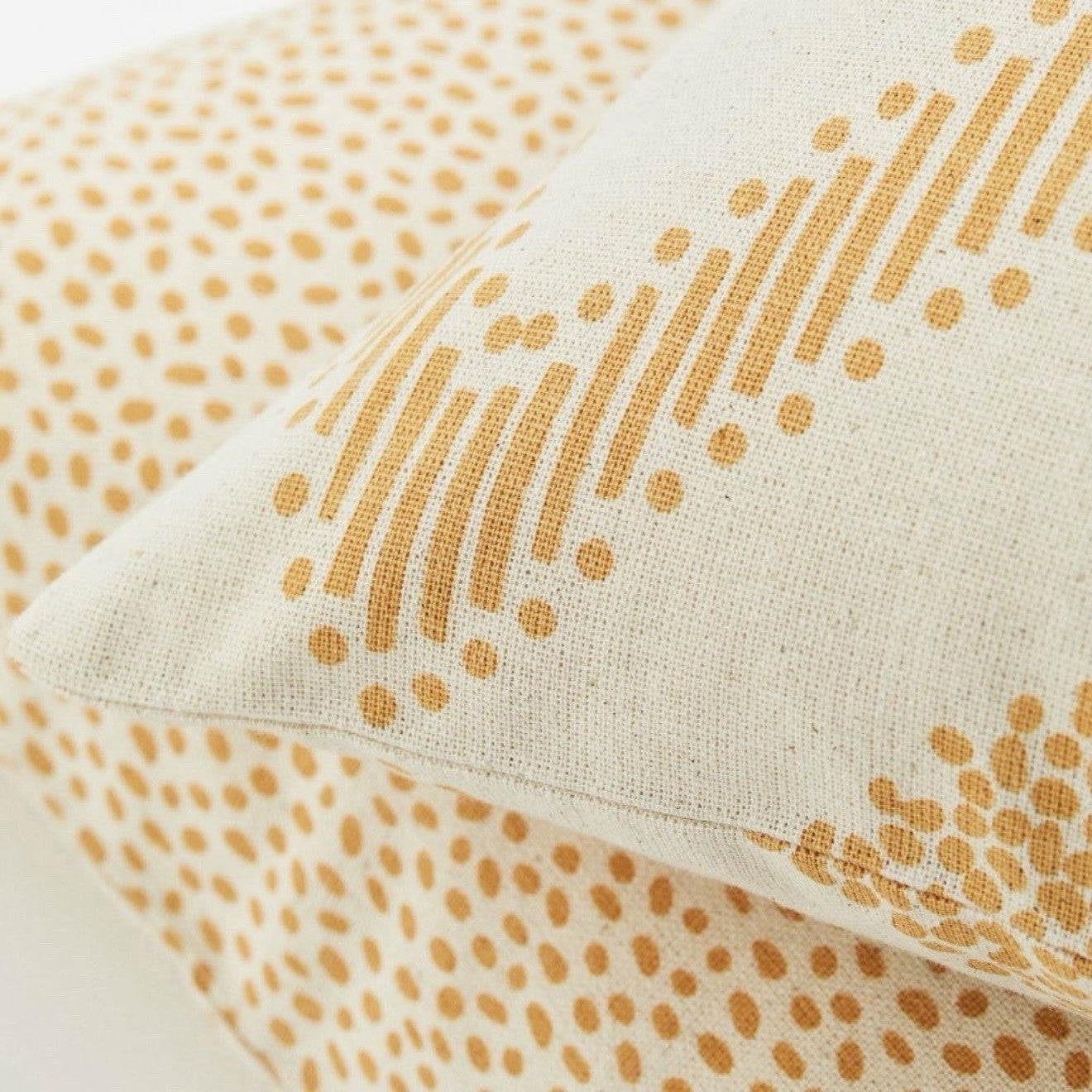 NEW West Elm (Set 4) Yellow Geometric Boho Throw Pillow Cover Shams 20" x 20"