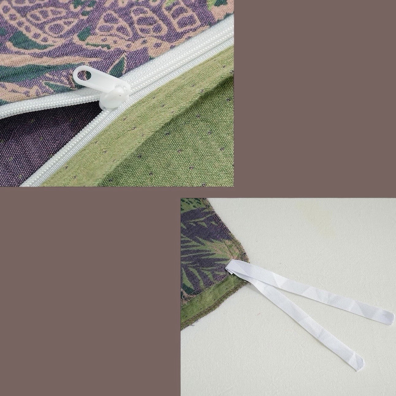 NEW Anthropologie Green Purple Floral Muslin Queen / King Bedding Duvet Sham Set