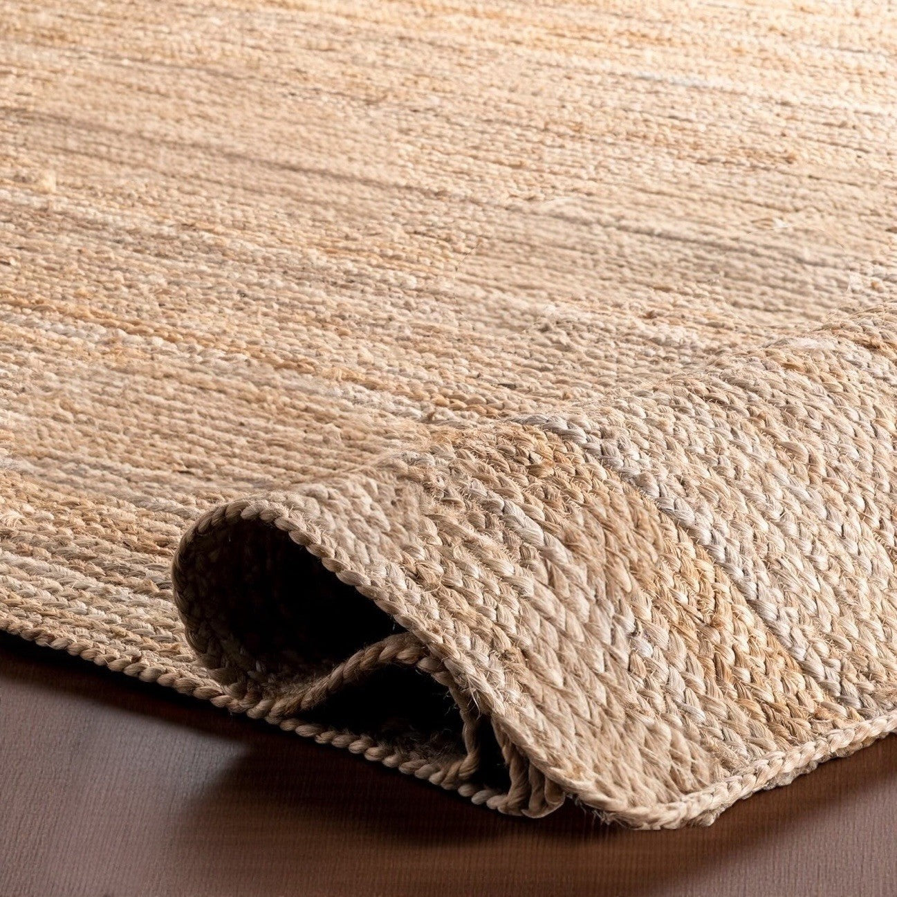 NEW West Elm XL Tan Boho Jute Woven Fiber Indoor Natural Area Rug Carpet 5' x 8'