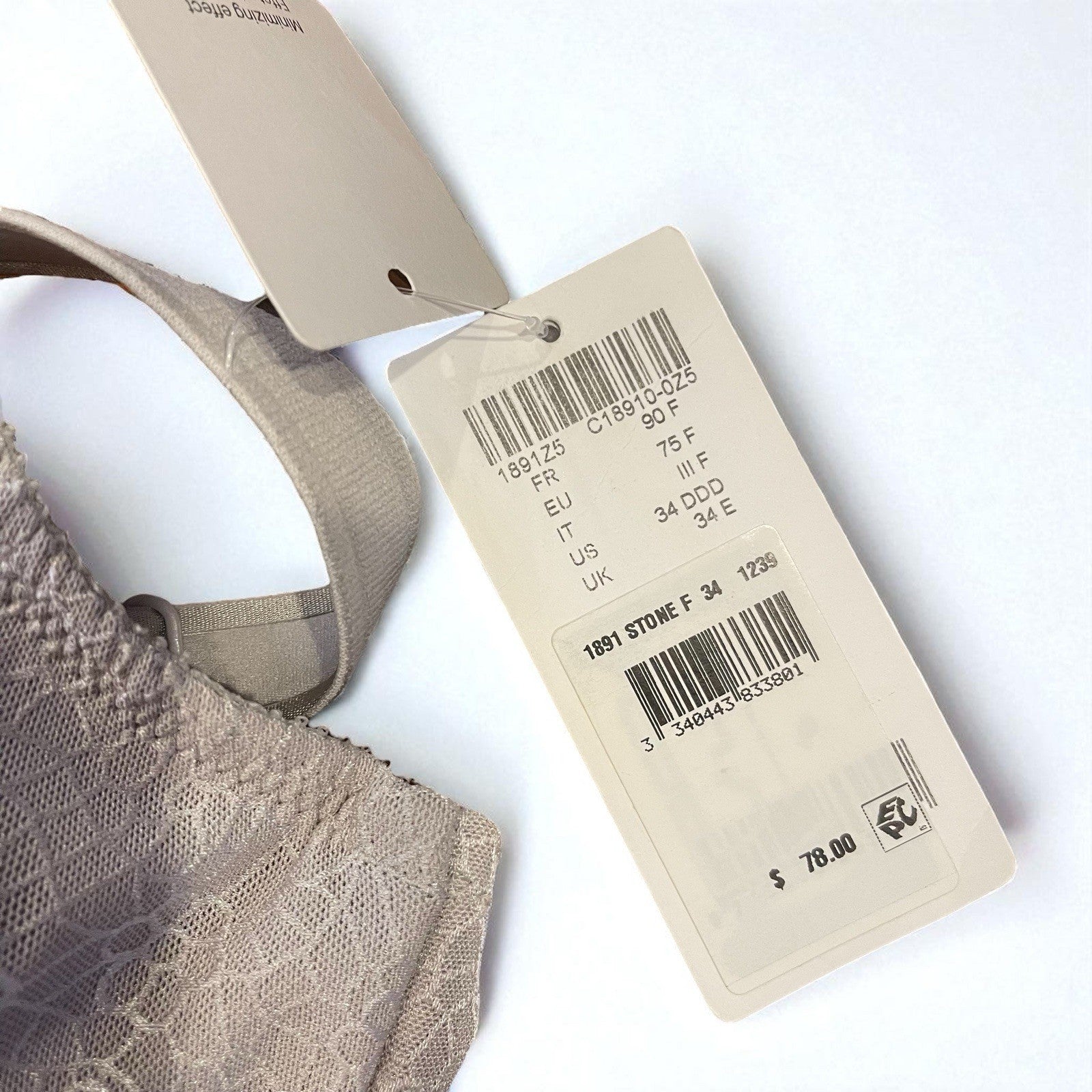 Chantelle Bra Bundle Set of 4 Nude Demi Underwire Brad Lot - Size 34DDD 36 DD