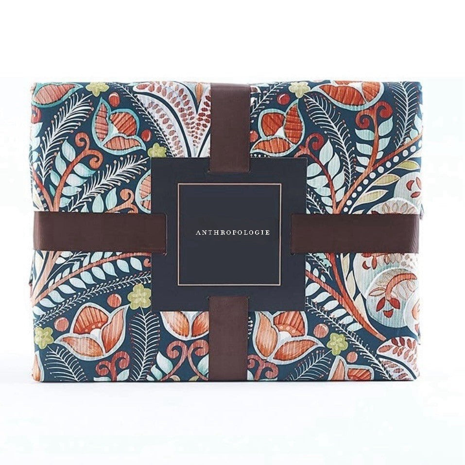 NEW Anthro Paisley Floral Multicolor Boho Queen / King Bedding Duvet & Sham Set