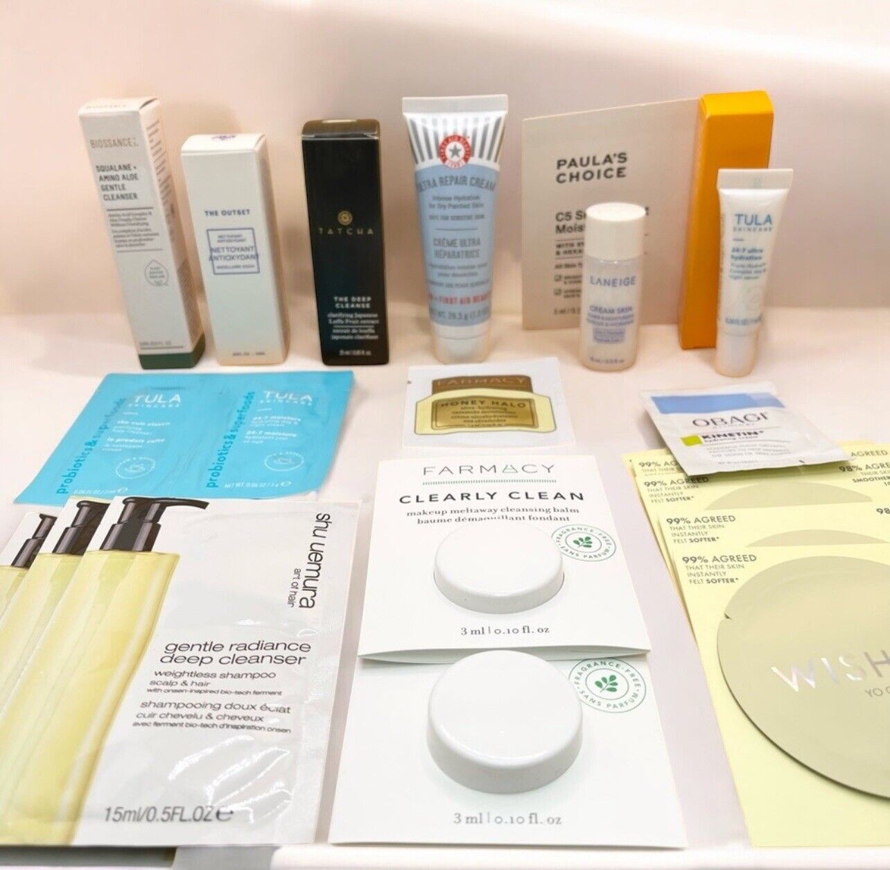 New 54 Piece Set Luxury Cleansers Face Wash Moisturizer Samples Skin Treatment