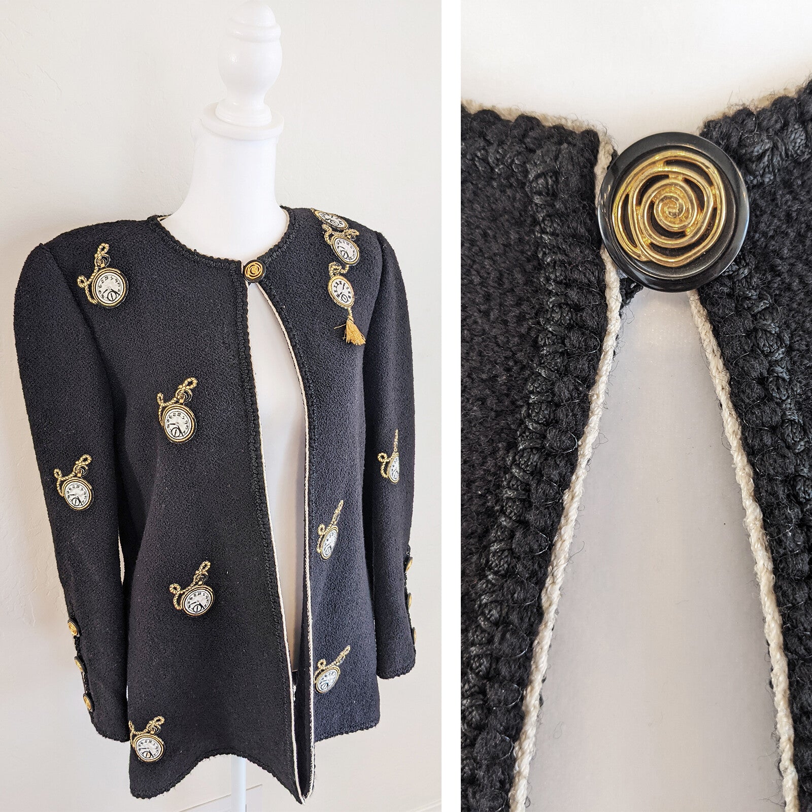 Vintage LIHLI 80's Sweater Cardigan Jacket | Size 10 - 14 / Large (Retail $600