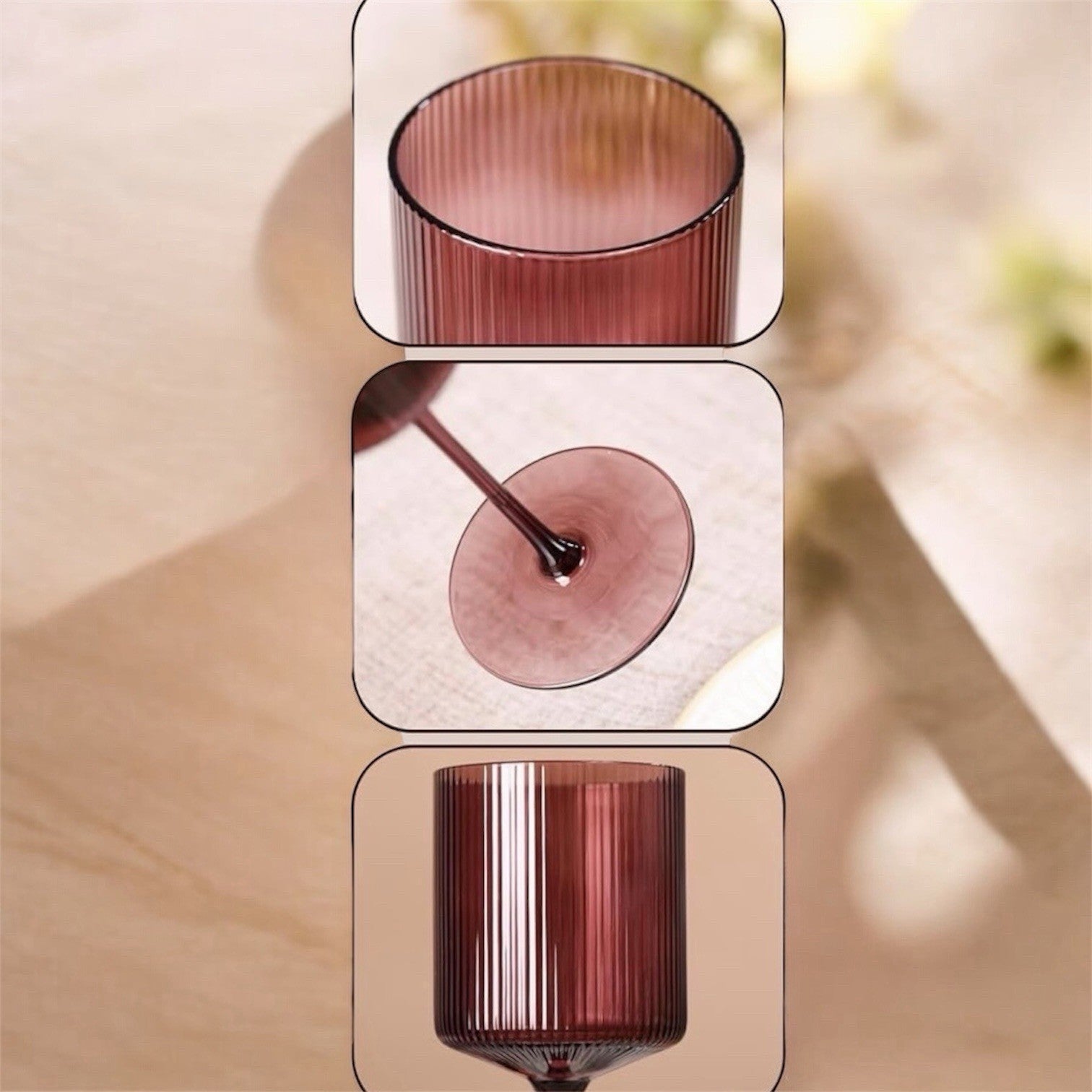 NEW Anthropologie (Set of 6) Colorful Stemmed Wine Glasses Drinkware Bar Cups