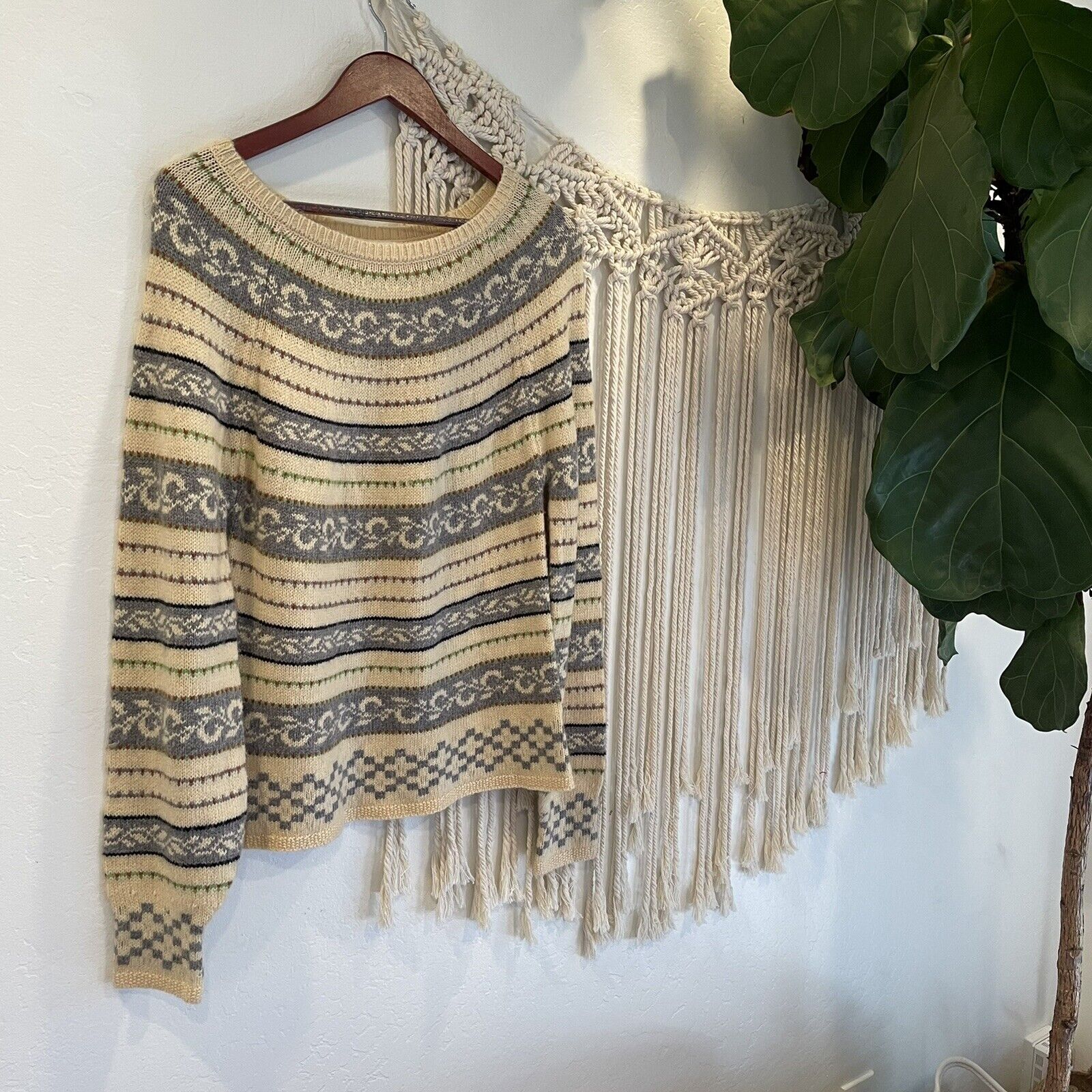 Free People / Sweet Baby Jaime Yellow Stripe Knit Sweater Shirt Top | Medium