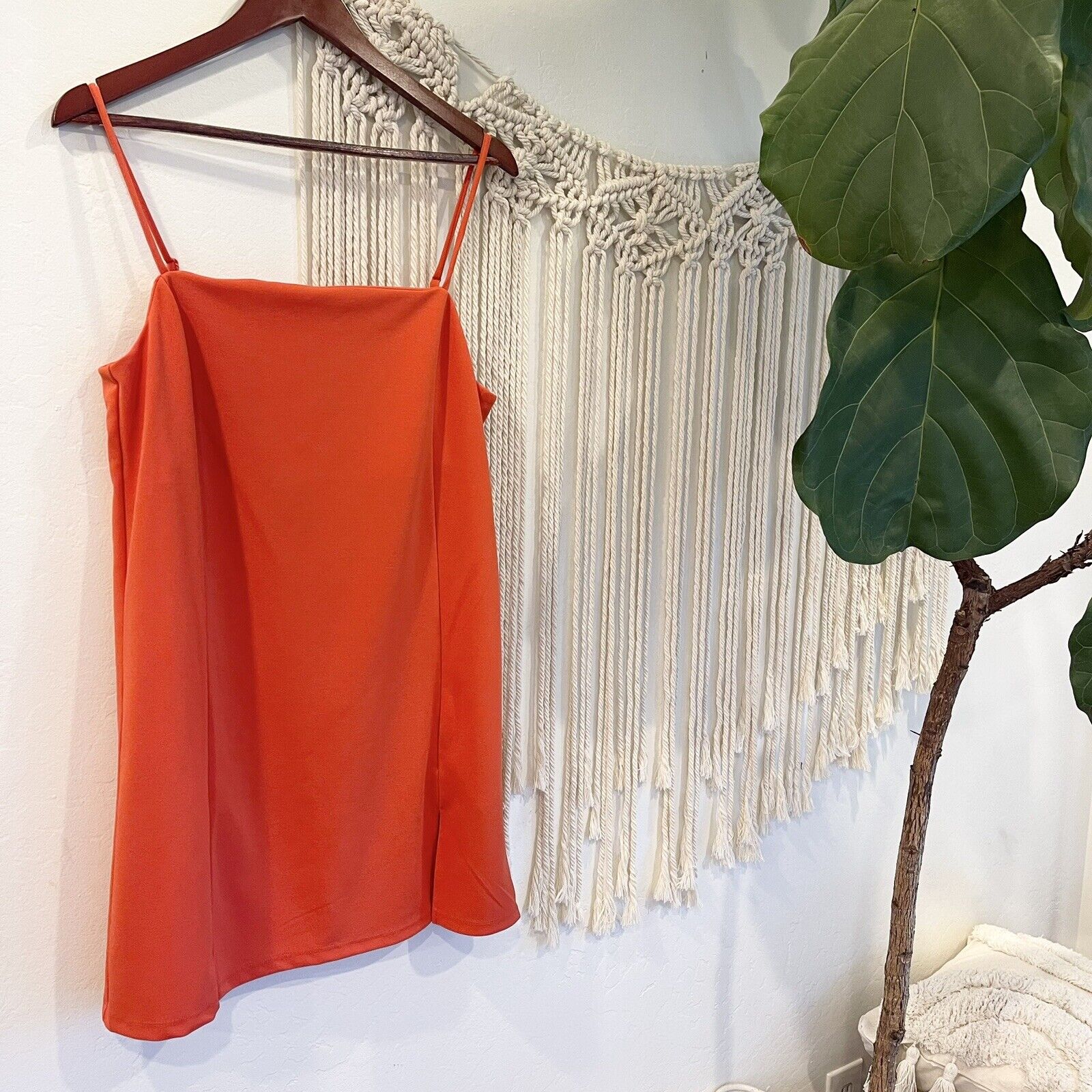 New Free People Red Stretch Jersey Mini Dress / Sundress - Size Medium