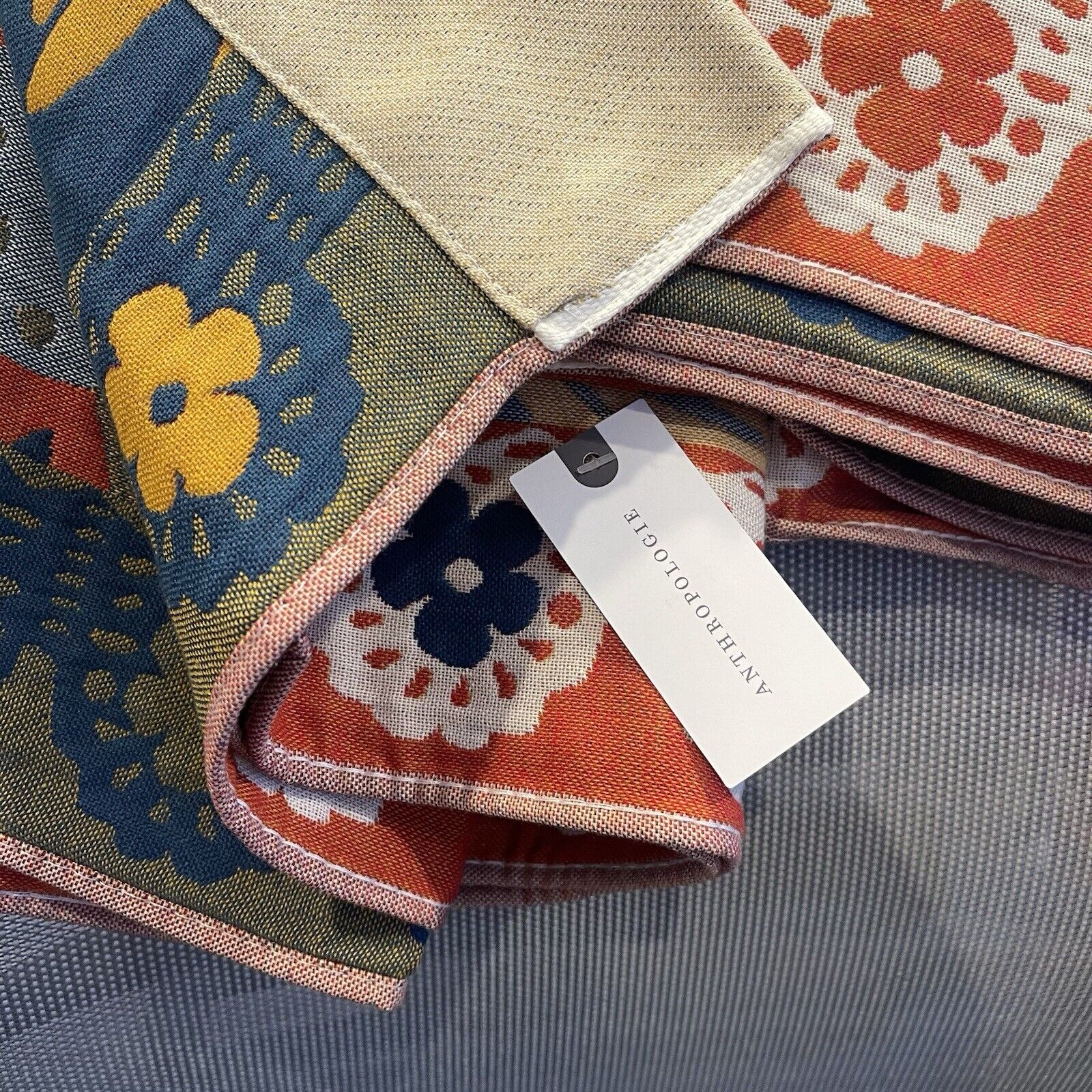 NEW Anthropologie XL Boho Floral Reversible Blanket Bedspread Quilt - 80" x 92"