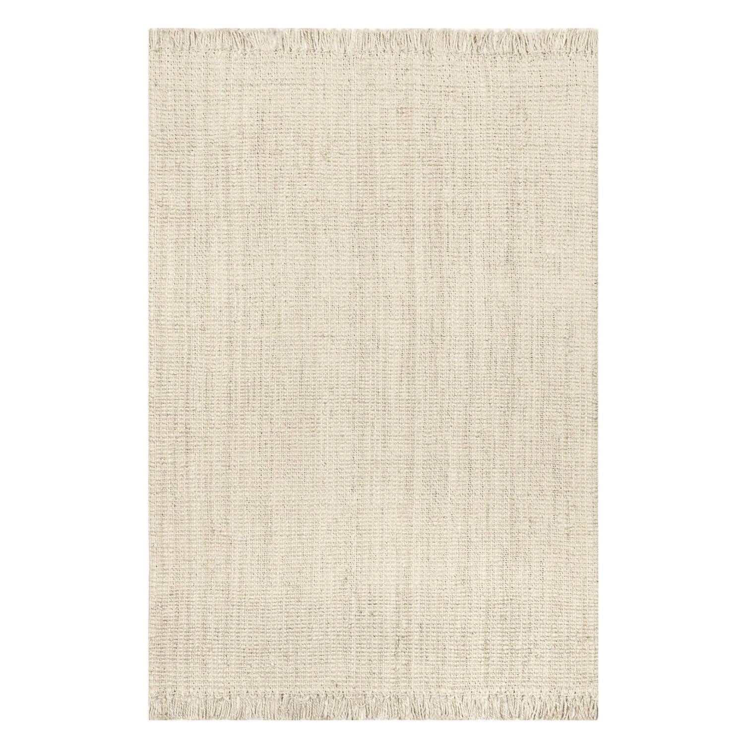 NEW West Elm White Beige Boho Jute Chunky Woven Moroccan Area Rug Carpet 5' x 8'