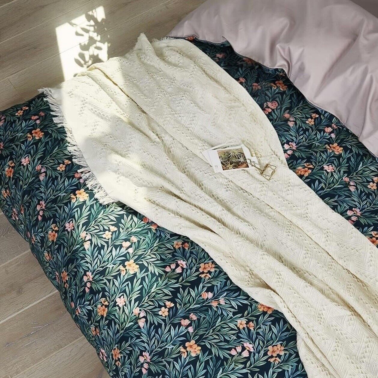 NEW Anthropologie Blue Paisley Boho King Bedding Duvet Floral Sham Case Set