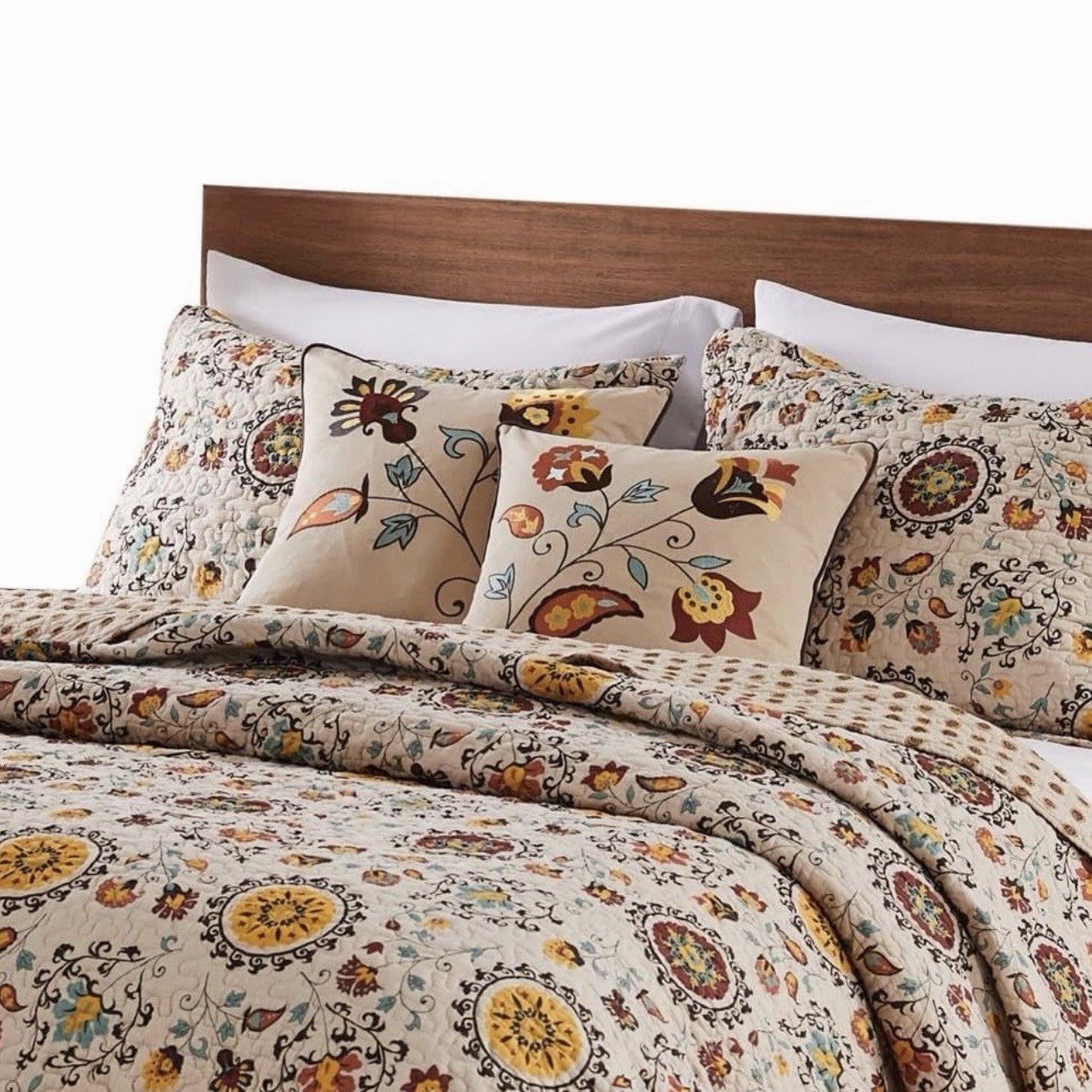 NEW Anthro Boho Set of 2 Retro Throw Pillow Cover Case Shams 18" x 18"