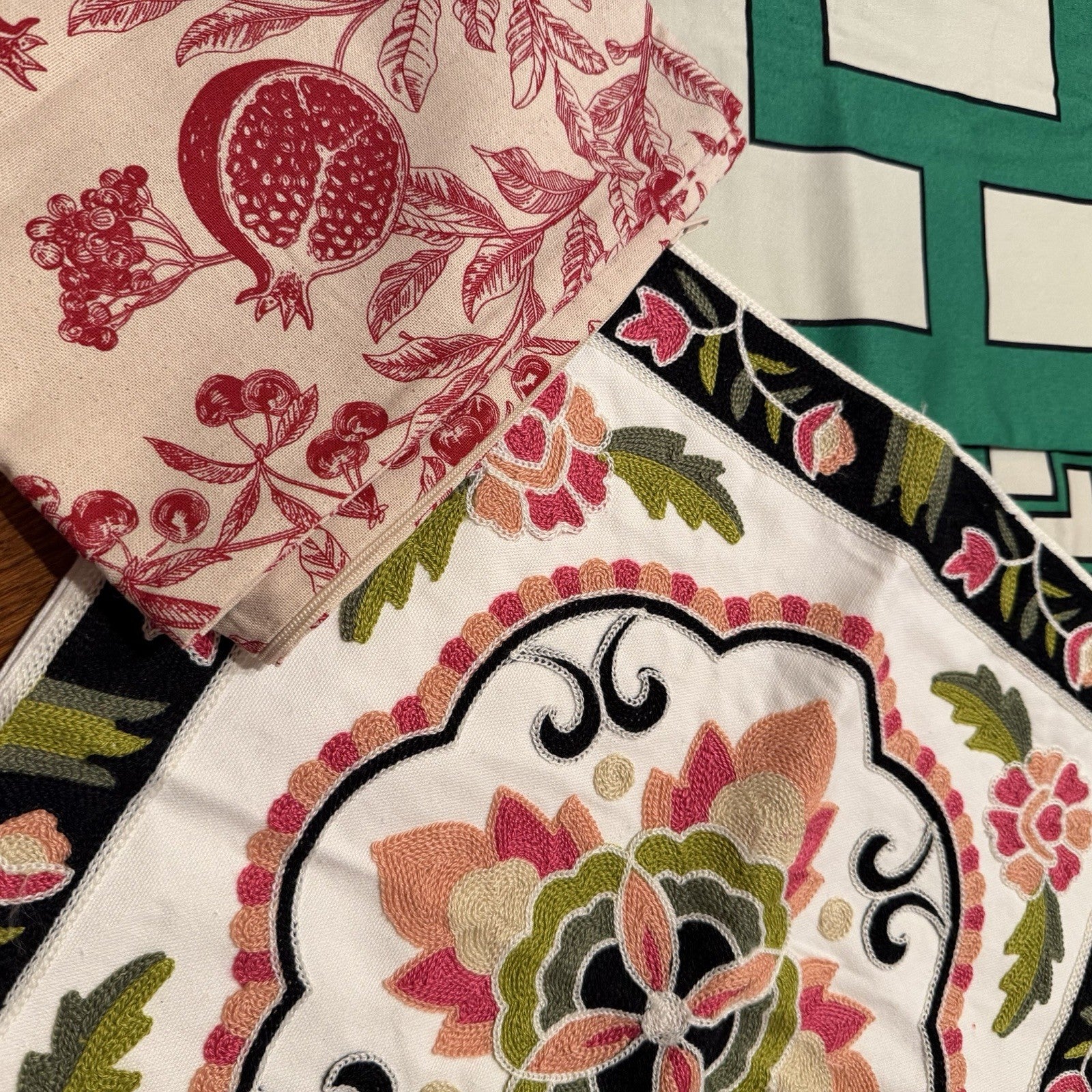 NEW West Elm (Set 4) Multicolor Geometric Boho Throw Pillow Cover Sham 20" & 16"