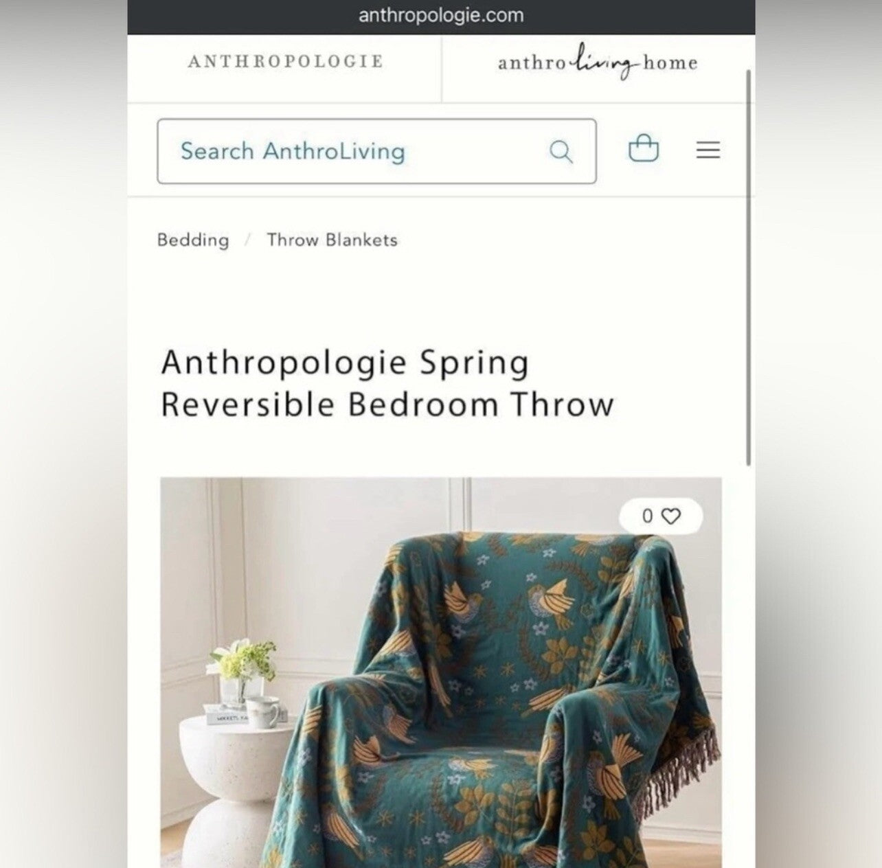 NEW XL Teal Reversible Boho Bird Tassel Throw Blanket Bedspread Quilt 80 x 60