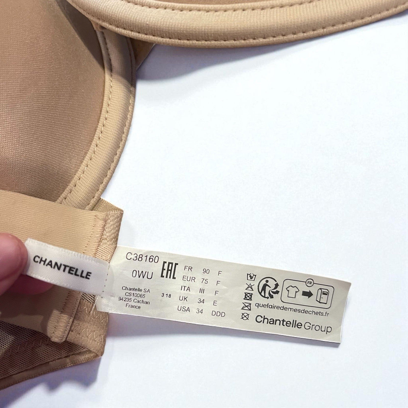 Chantelle Bra Bundle Set of 4 Nude Demi Underwire Brad Lot - Size 34DDD 36 DD