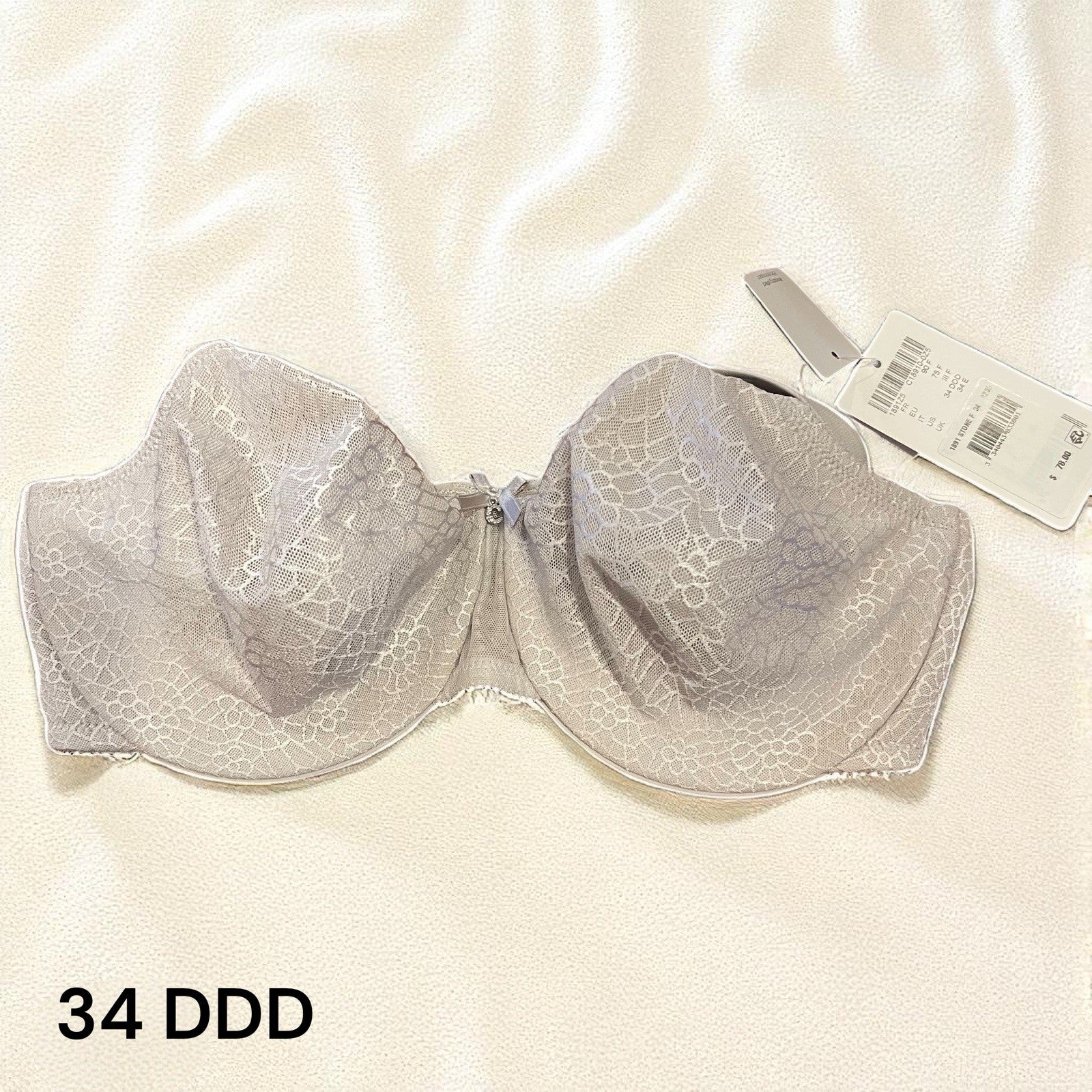 Chantelle Bra Bundle Set of 4 Nude Demi Underwire Brad Lot - Size 34DDD 36 DD