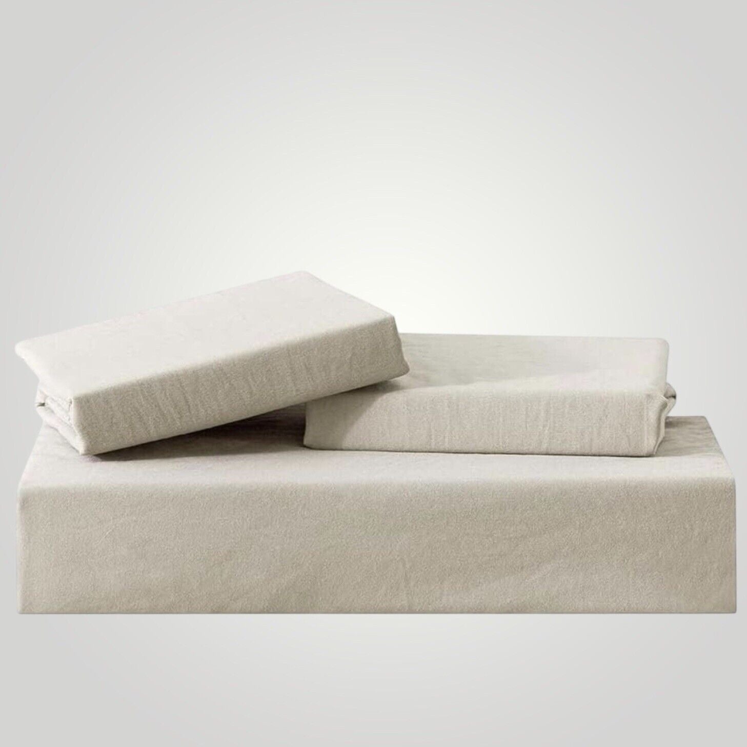 NEW West Elm Boho Beige Khaki Bow King Size Microfiber Bedding Duvet Sham Set