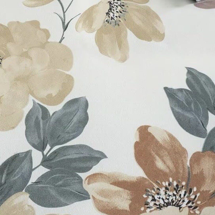 NEW Anthro White Multicolor Floral Boho Queen / King Bedding Duvet & Sham Set