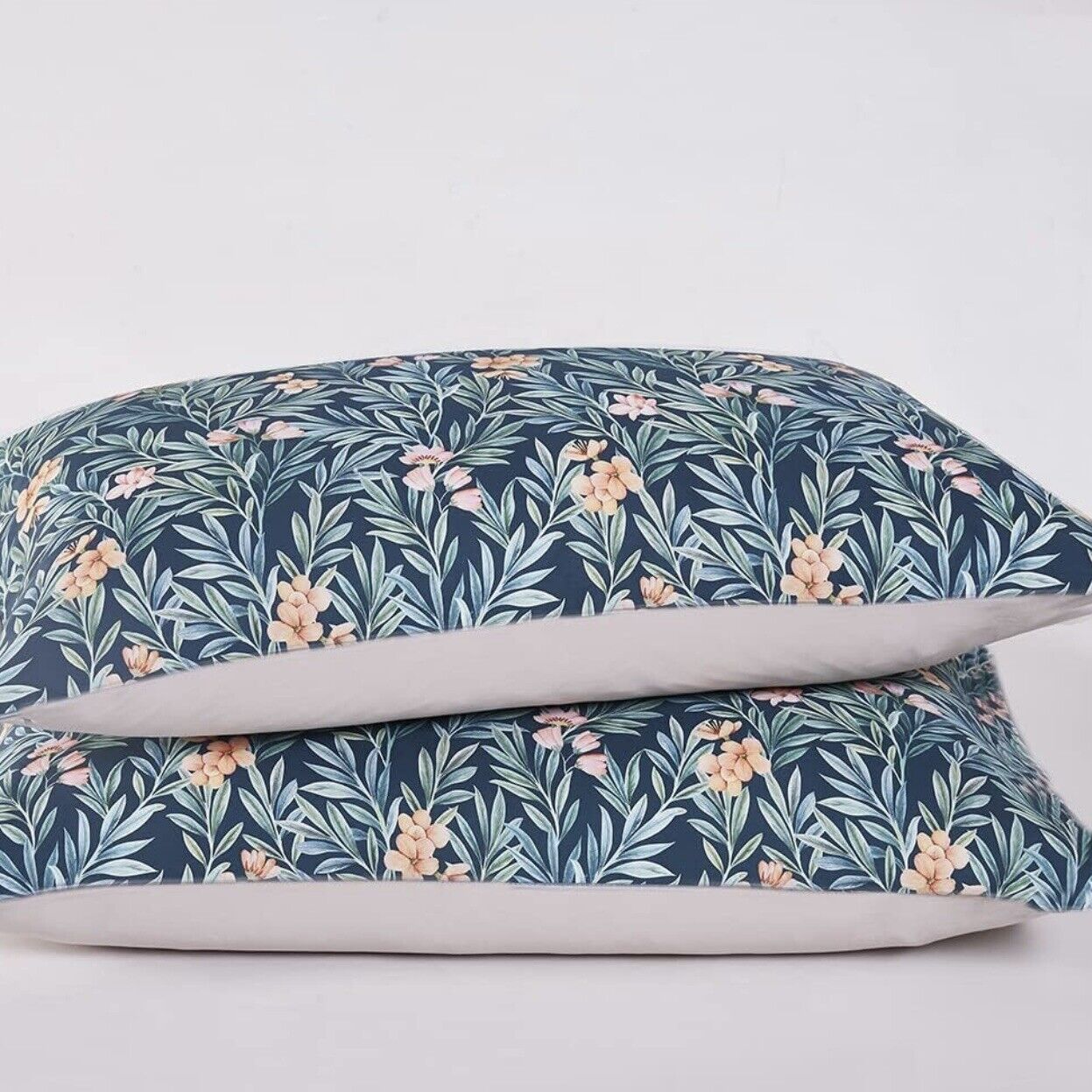 NEW Anthropologie Blue Paisley Boho King Bedding Duvet Floral Sham Case Set