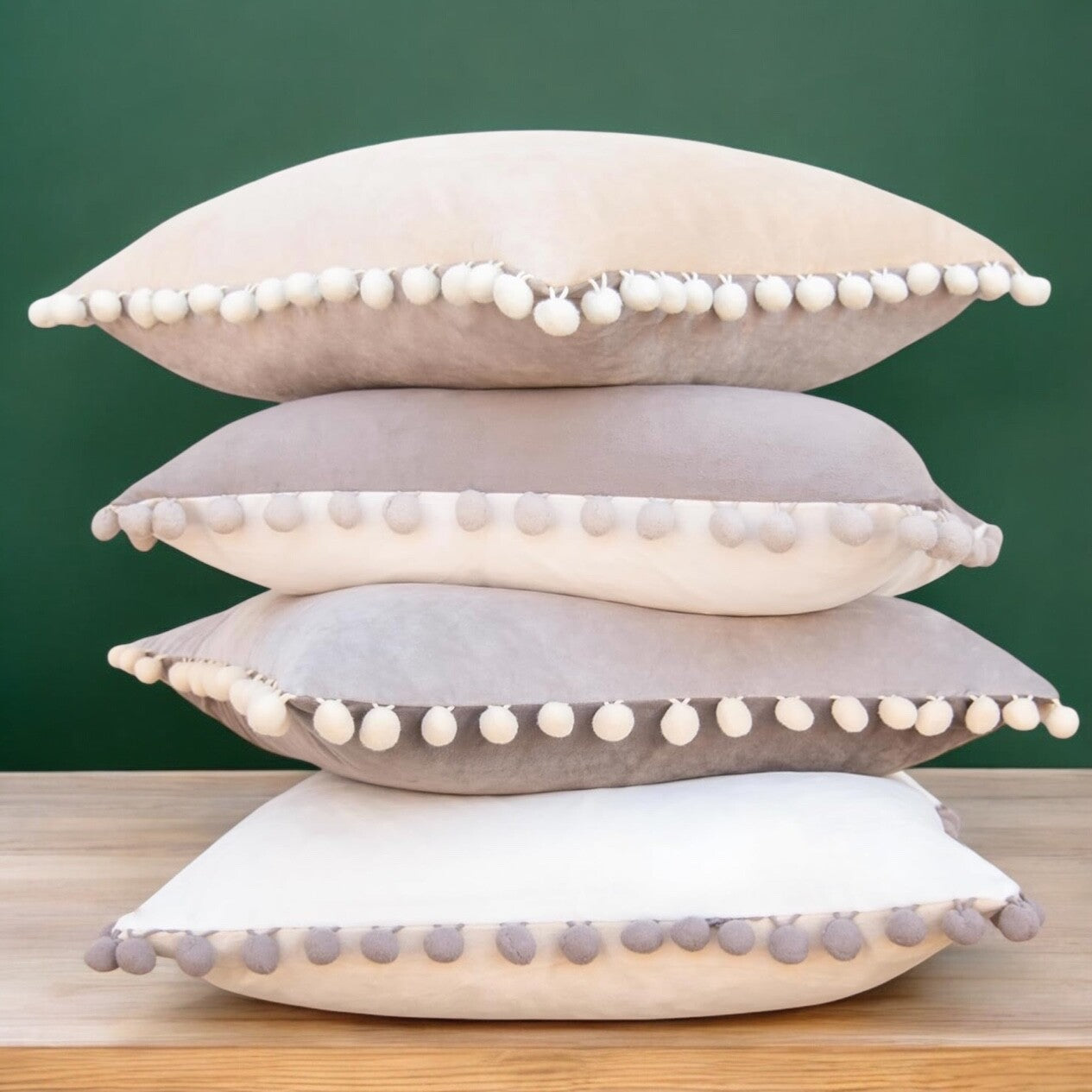 NEW Anthro (Set 4) Boho Velvet Throw Pillow Covers Cases Shams 18" x 18"