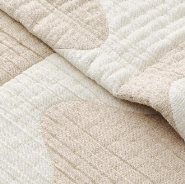 NEW Anthropologie Cream Boho King Geometric Comforter Quilt Bedding Sham Set